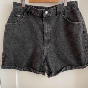 Vintage Lee denim black high waist shorts